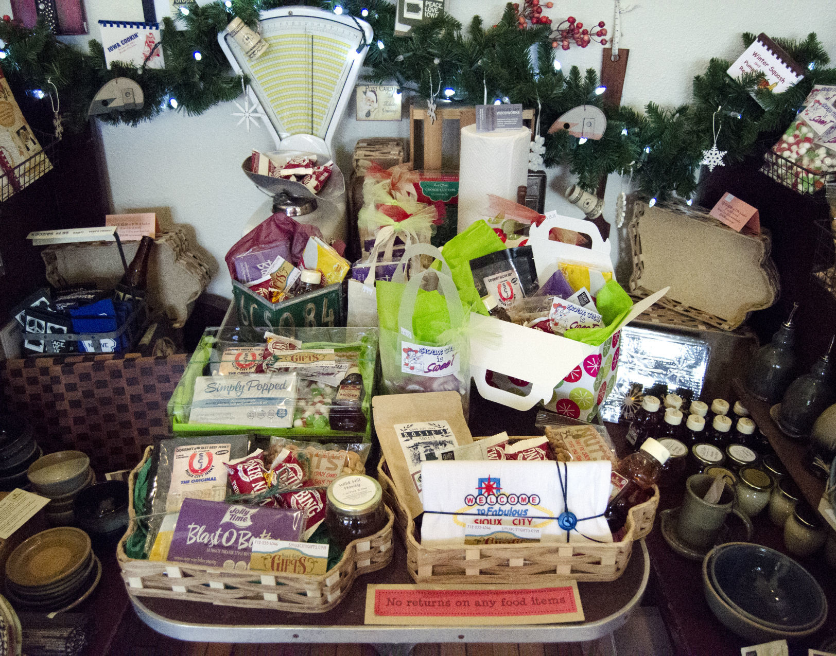 Iowa shaped gift baskets